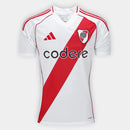 Camisa River Plate Adidas Home Torcedor 2025 s/n° Masculina - Branco+Vermelho