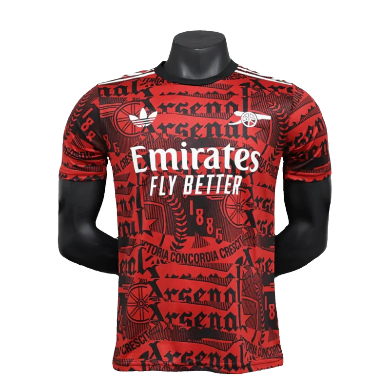 Camisa Arsenal 25/26 Treino - Vermelho Escuro - Versão Jogador
