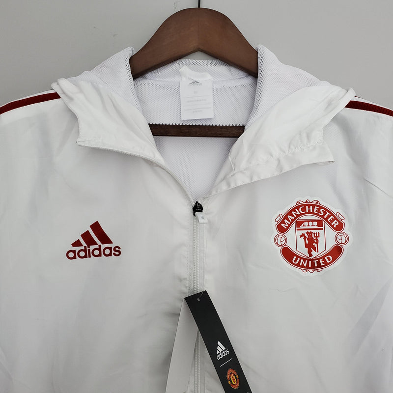 Corta-vento Manchester United Adidas - Branco