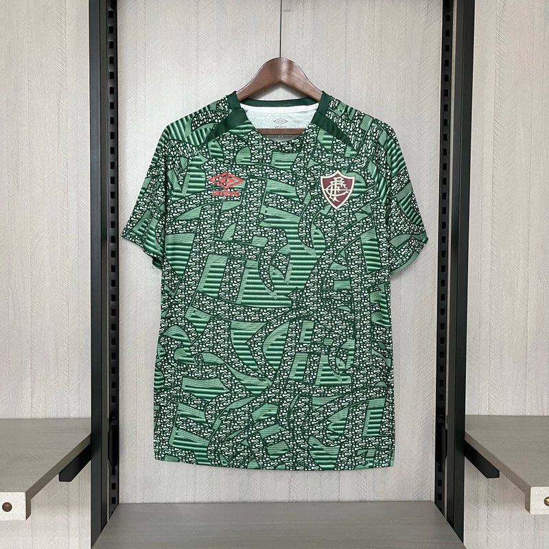 Camisa Fluminense verde pré-jogo 24/25 Torcedor Umbro Masculina - Verde